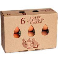 OUS GRANJA GIRONA GALLINES EN LLIBERTAT 6 UNITATS