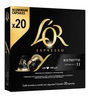 CÁPSULAS CAFÉ L'OR RISTRETTO NESPRESSO 20 UNIDADES