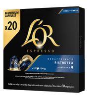 CÁPSULAS CAFÉ  L'OR RISTRETTO DESCAFEINADO NESPRESSO 20 UNIDADES