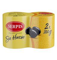 ACEITUNAS SERPIS NEGRA SIN HUESO 2 UNIDADES 170 G