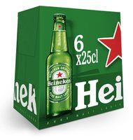CERVEZA HEINEKEN 25 CL PACK 6 UNIDADES