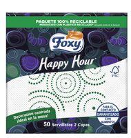 SERVILLETAS FOXY HAPPY HOUR 50 UNIDADES