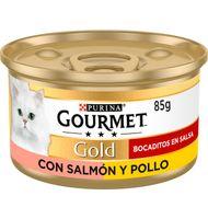 MENJAR GAT GOURMET GOLD SALMÓ 85 G
