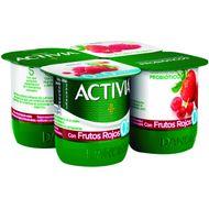 ACTIVIA DESNATADO 0% DE DANONE CON FRUTOS ROJOS 4 UNIDADES