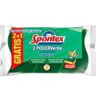 FREGALL FIBRA SPONTEX AMB ESPONJA PODER VERD 2+1 UNITAT