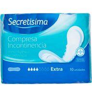 COMPRESA SECRETISIM INCONTINÈNCIA EXTRA 10 UNITATS