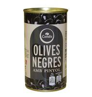 OLIVES CONDIS NEGRES AMB PINYOL 185 G