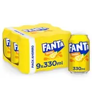 FANTA LIMÓN LATA 33 CL PACK 9 UNIDADES