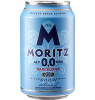CERVEZA MORITZ 0,0 SIN AZÚCAR LATA 33 CL