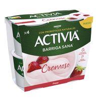 ACTIVIA DANONE CREMOSO FRESA 4 UNIDADES