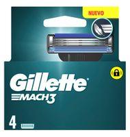RECAMBIOS AFEITAR GILLETTE MACH3 4 UNIDADES